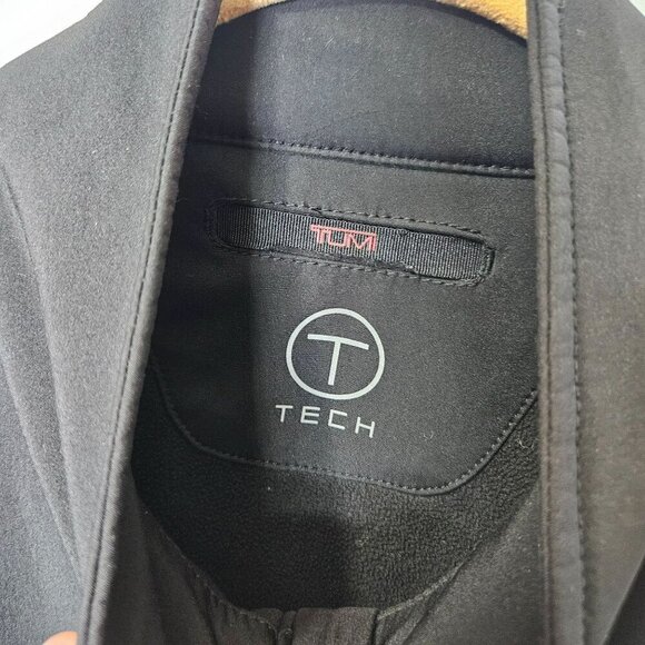 Tumi Tech Men's Black Jacket Full-Zip Multiple Pockets Softshell Size L - Picture 5 of 12